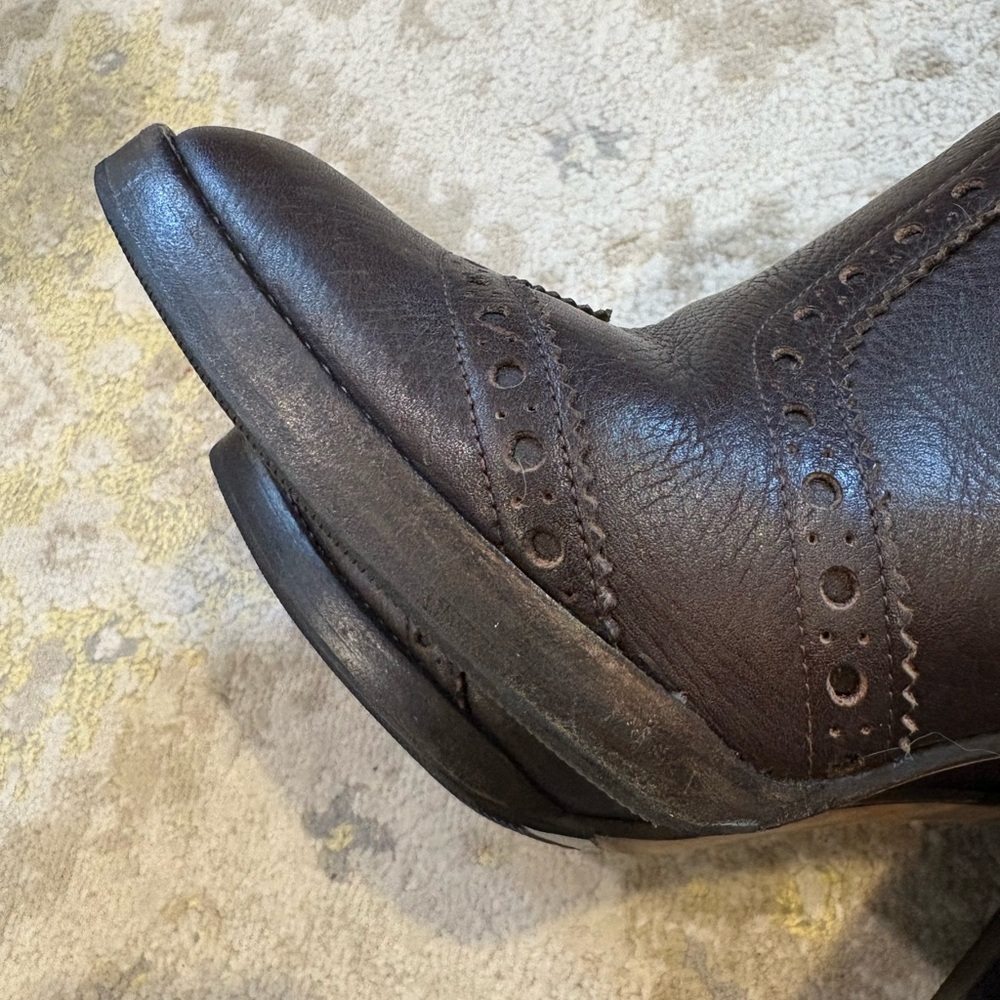 Michael Kors Dylan Brown Leather Knee-High Pull On Boots - Picture 16 of 16